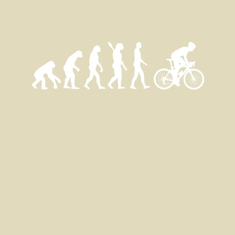Rennradfahrer - Evolution des Menschen / Darwin