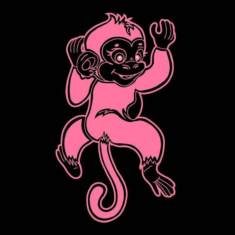 J'ai un bébé singe rose mignon bébé singe mignon