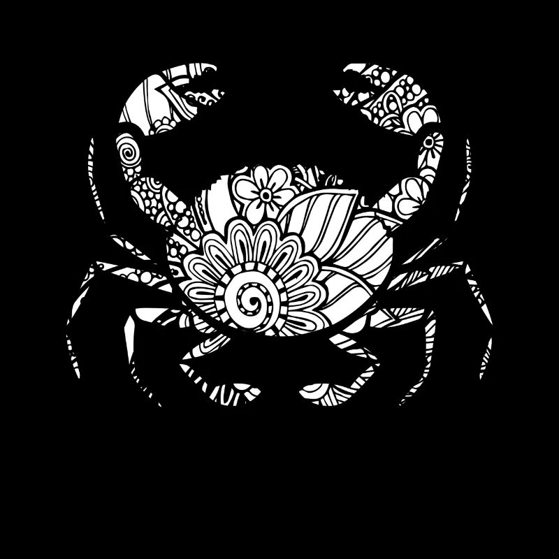 Crab Crab Floral Pattern