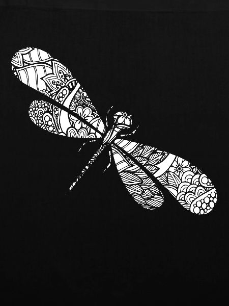 Libelle Libelle Blumenmuster