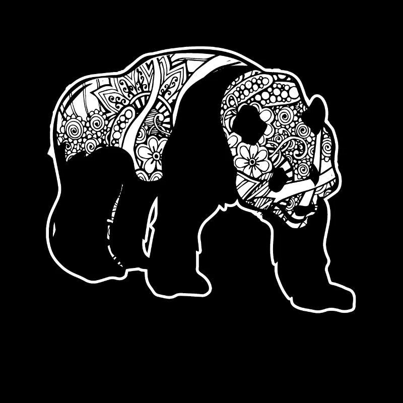 Giant panda Giant panda Floral Pattern
