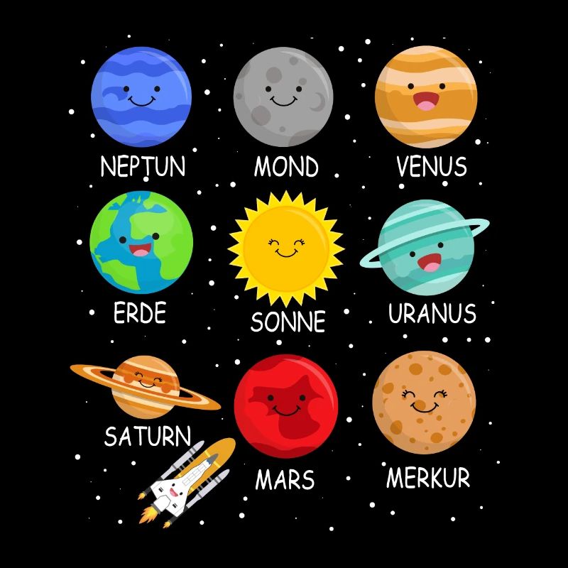 Planets Solar System Children Space Boys