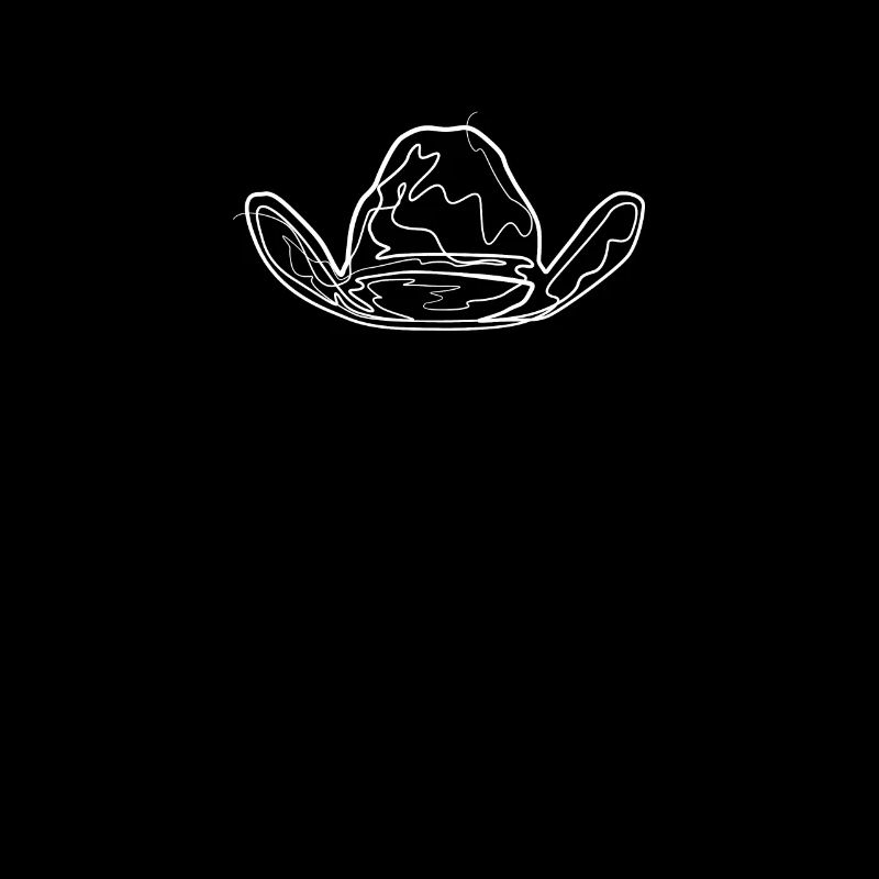 Cowboy hat - one line drawing