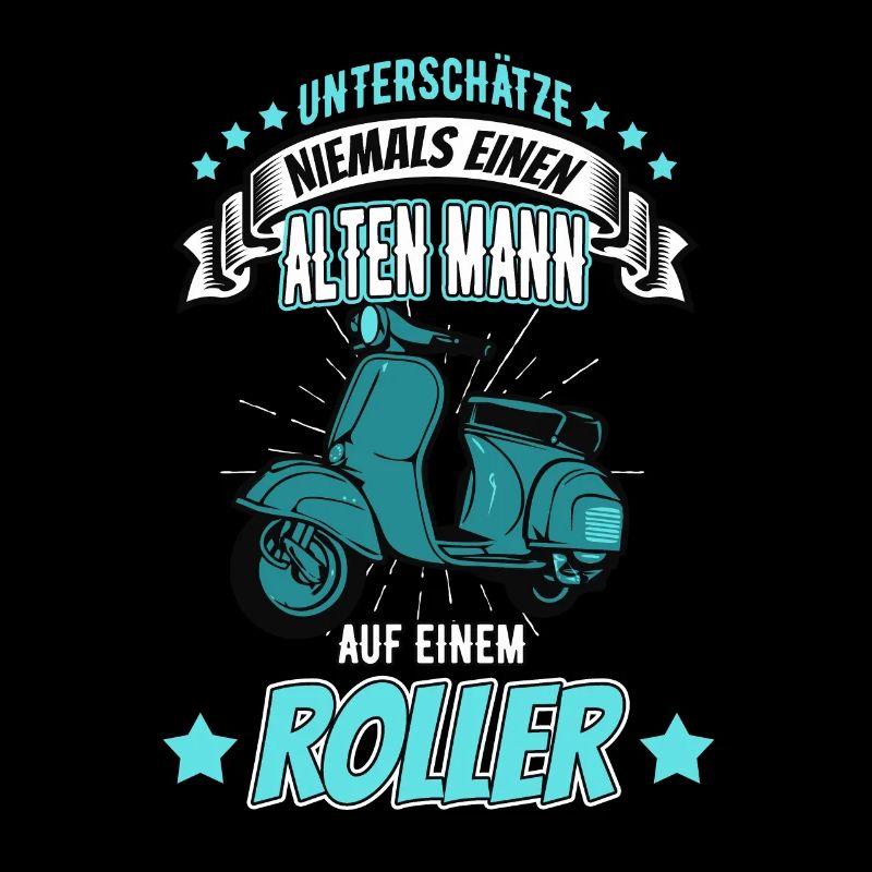 Alter Mann Roller Motorroller Moped Geschenk