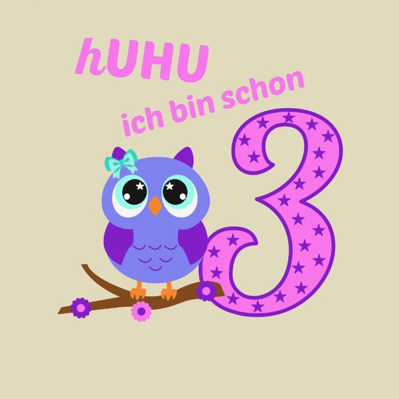 3.Geburtstag Geschenk Mädchen Eule Ich Bin schon 3