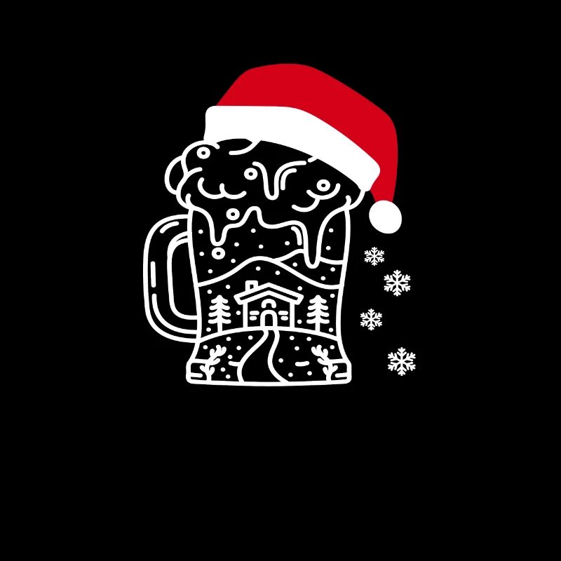 Bier Bierkrug Weihnachtsmütze Weihnachtsgeschenke