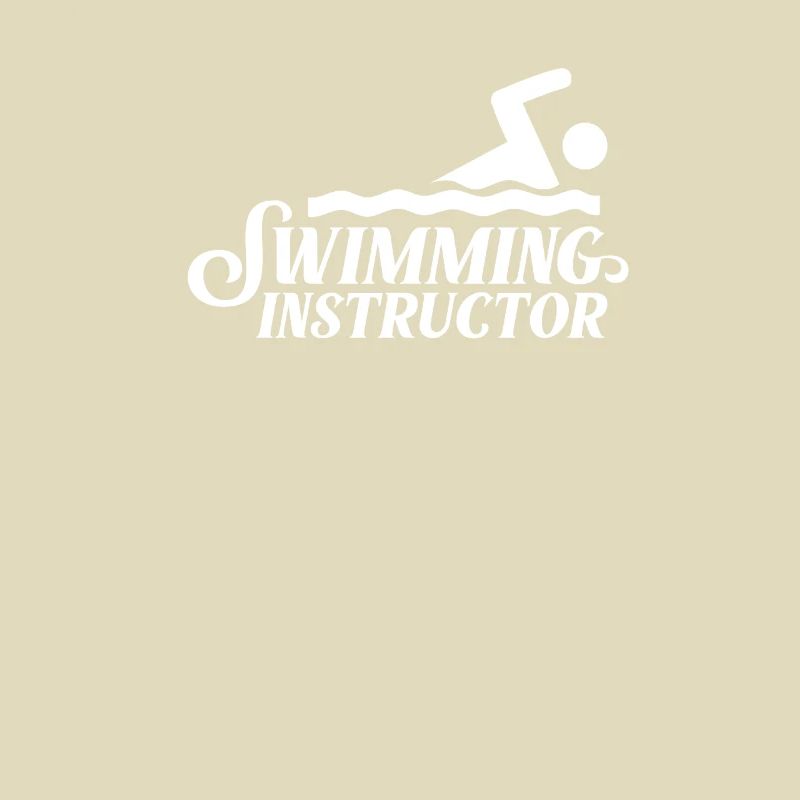 Swimming instructor trainer learning to swim