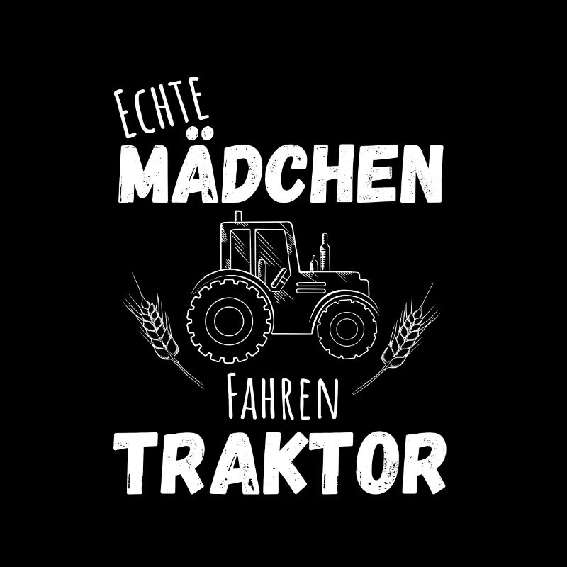 Echte Mädchen fahren Traktor. Lustige Geschenkidee