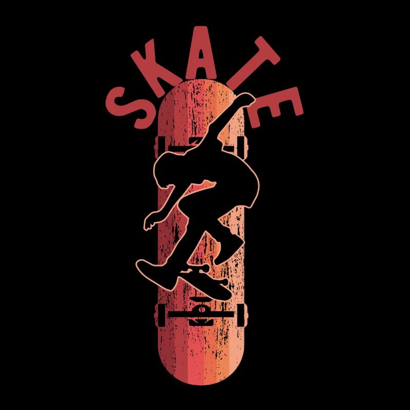 Skate Skateboard Deck Retro Skateboarder