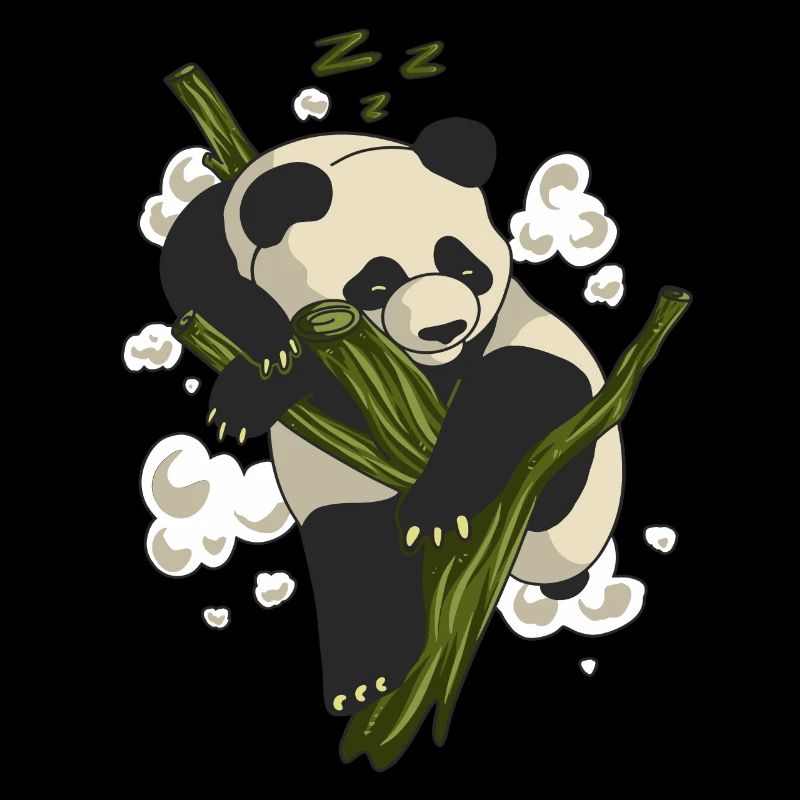 Sleeping panda panda bear gift animal bamboo