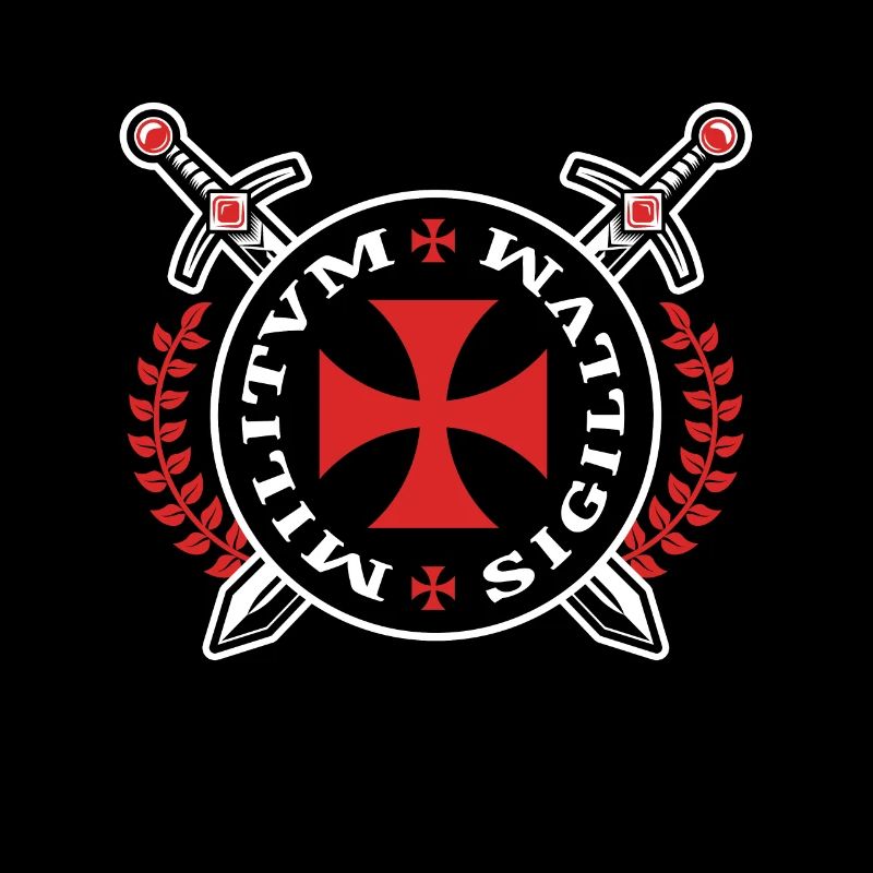 Kreuzritter Templer Emblem Templerorden Ritter
