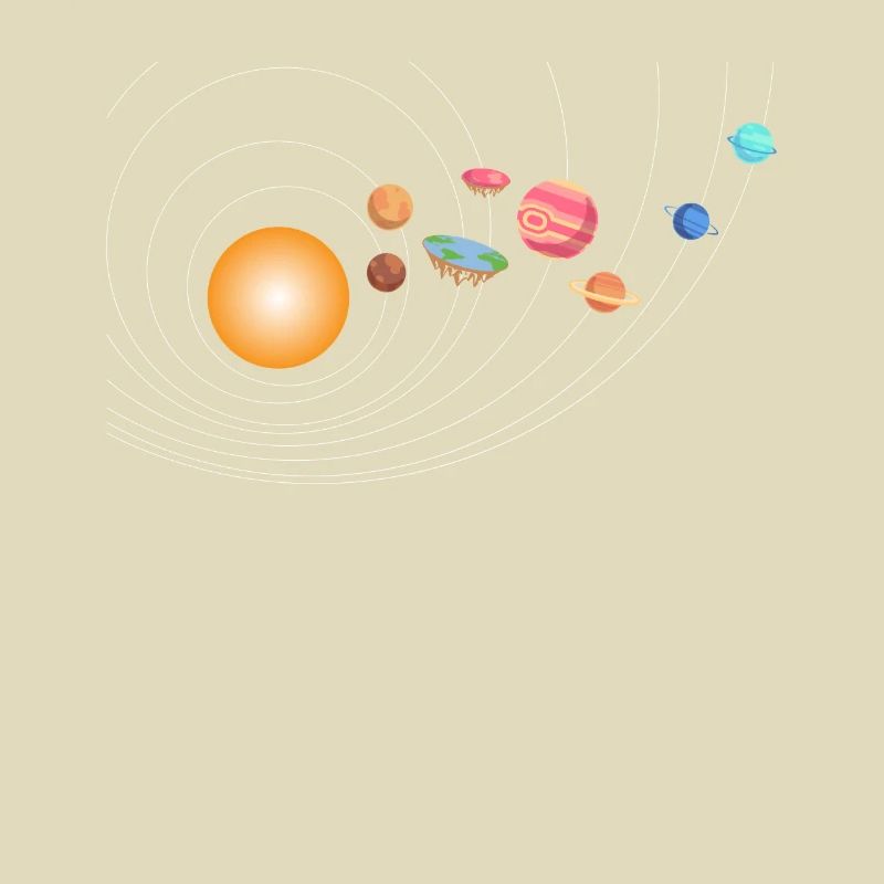 Outer Space Funny Flat Earth Science Planets