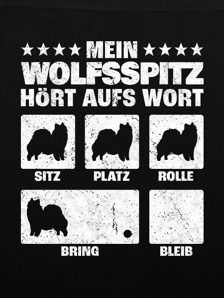 Wolfsspitz Hundetricks deutscher Spitz Spruch