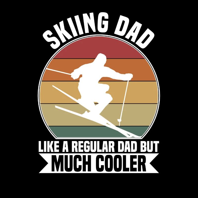 Skiing dad