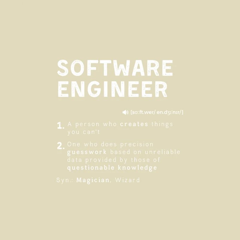 Funny Software Engineer Definition Computer Dev