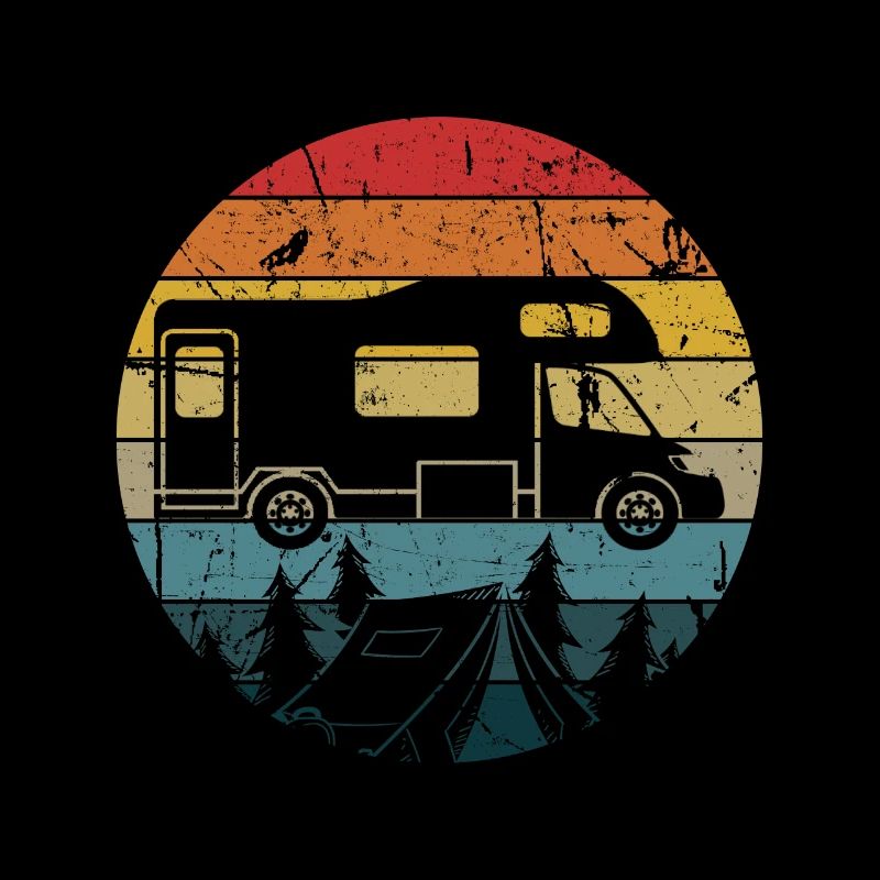 Camping Tshirt Campfire Caravan Camping Tents
