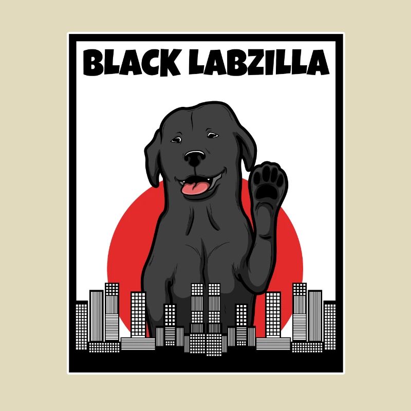 Black labzilla | Funny Lab Labrador Retriever