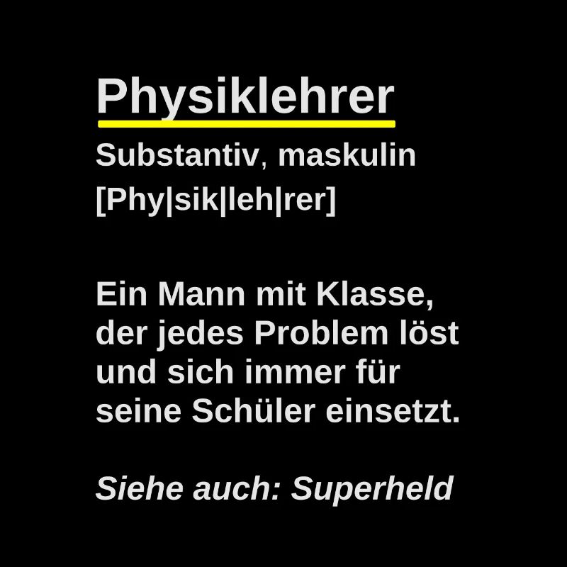 Mann mit Klasse Wörterbuch Physiklehrer