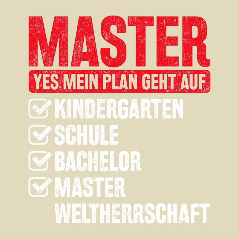 Master Abschluss Geschenk Plan Weltherrschaft