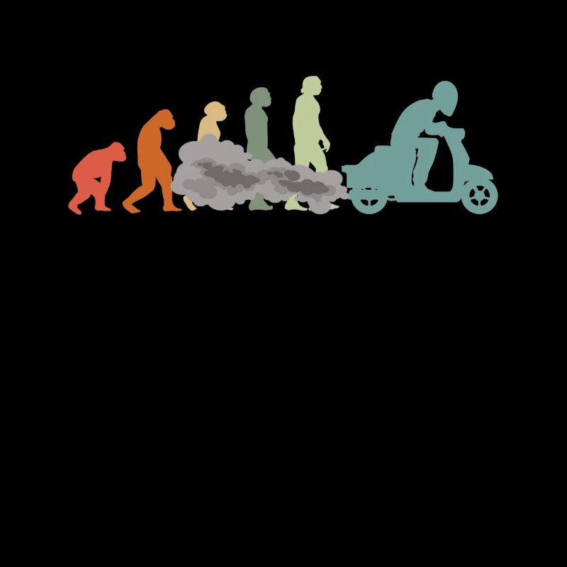 Motorroller Mofa Moped Scooter-Fahrer Evolution