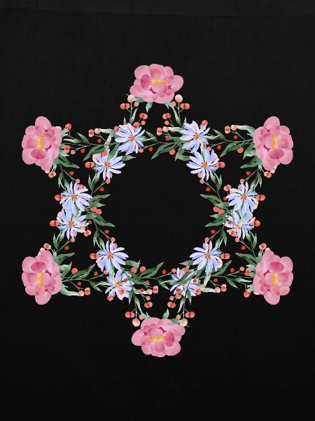 Jüdischer Davidstern Blumen