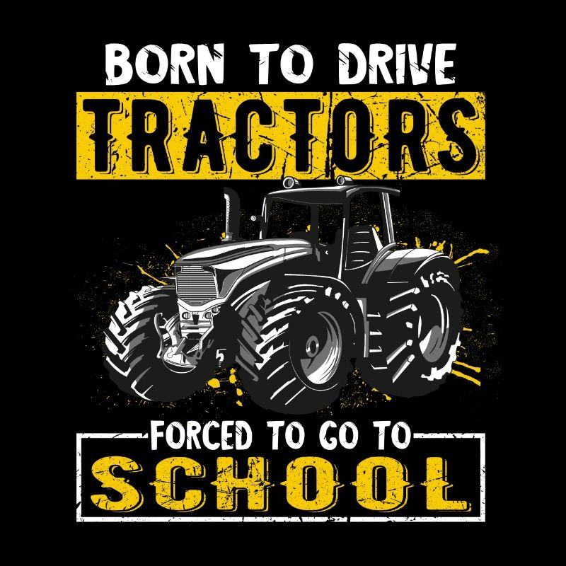 Driving a tractor born forced to school