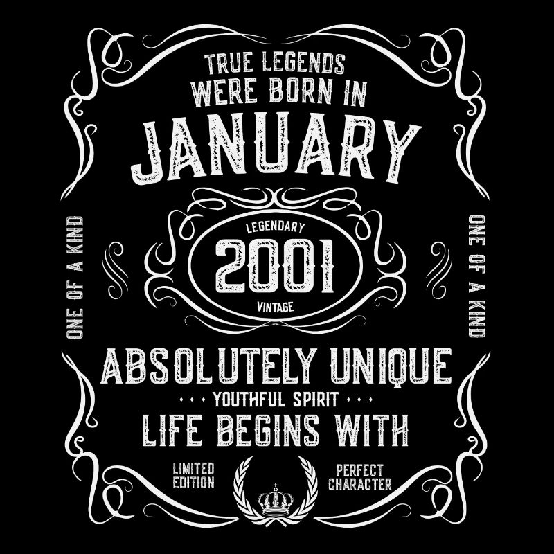 21 Jahre January Januar 2001