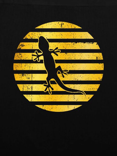 Eidechse goldenes Logo