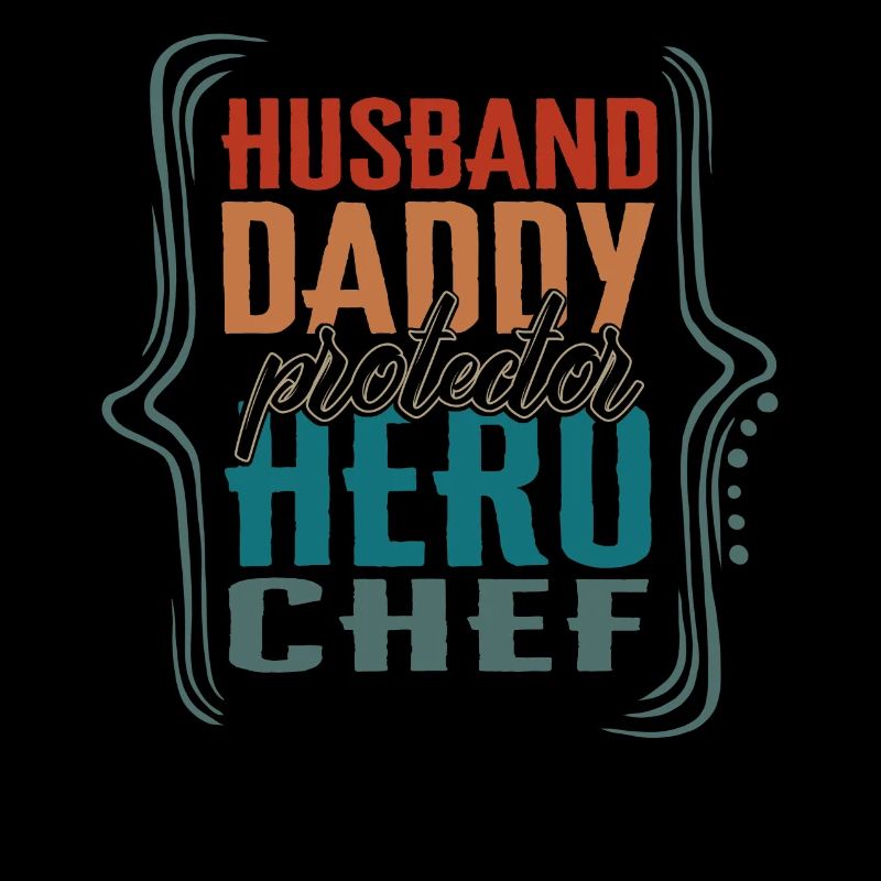 Ehemann Daddy Protector Hero Chef Shirt Väter