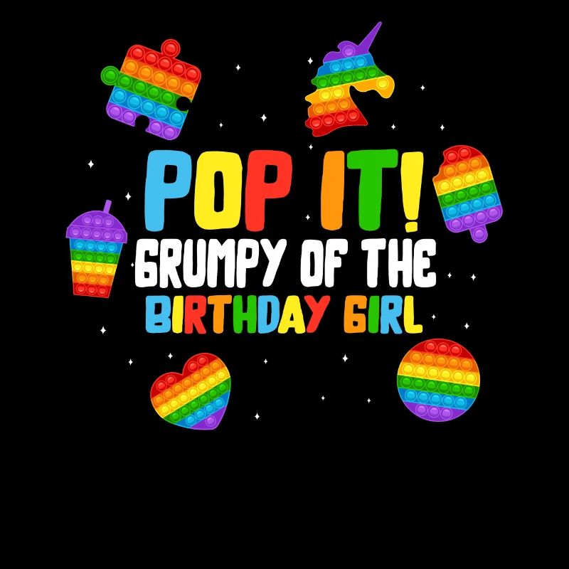 Pop It Grumpy de la fille d’anniversaire Fidget Kids