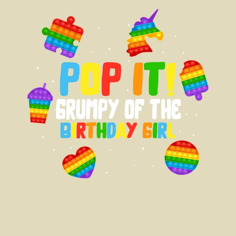 Pop It Grumpy der Geburtstagskind Fidget Kinder