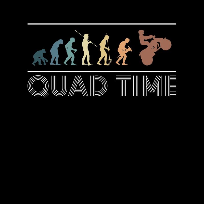 Vintage Retro Evolution Quad Time Shirt Geschenk
