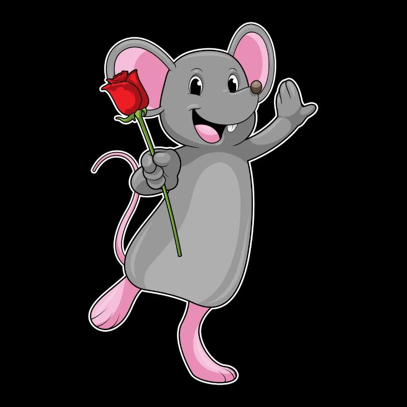 Rat à fleur de rose