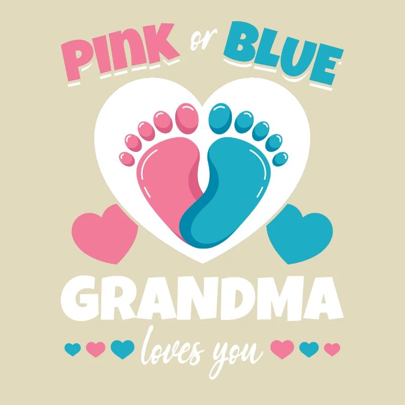 Rosafarbene oder blaue Oma Loves You