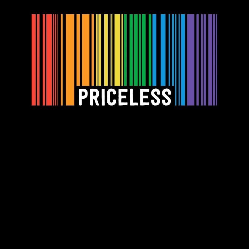 Priceless LGBT Barcode Pride Gay Lesbian Subtle