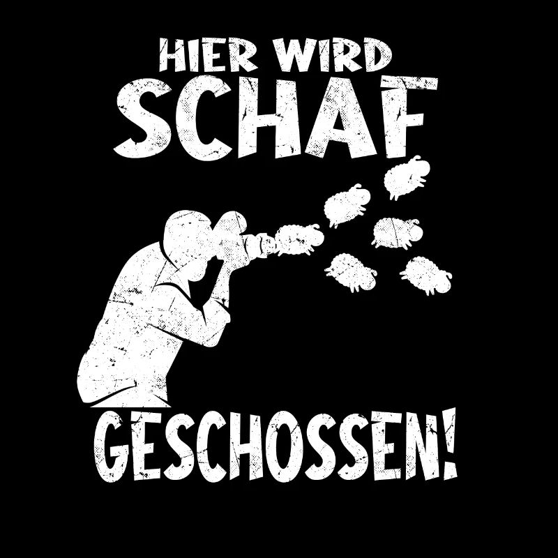 Fotografie Hier wird Schaf geschossen - Lustiger