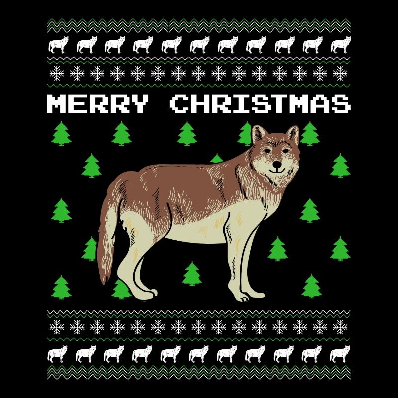 Wolf Ugly Cadeau de Noël Noël Noël