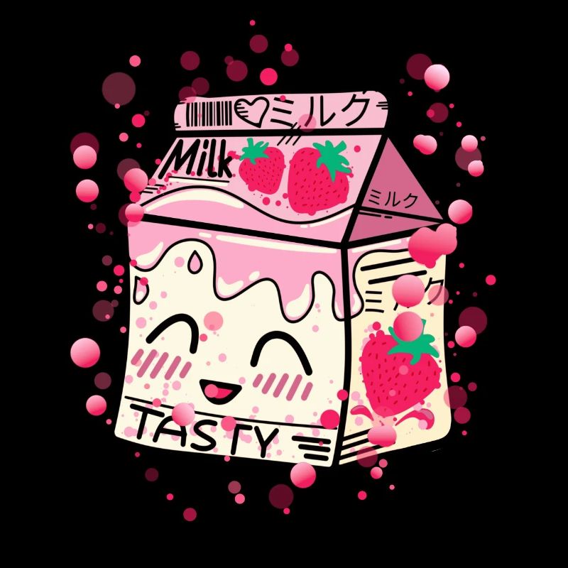 Erdbeer Milch Packung kawaii