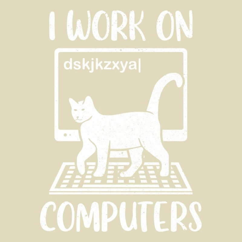 Cat Kitten Cat Mom I Work On Computers