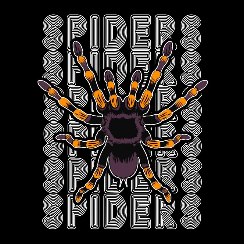 Retro Spider Besitzer Tarantula 80s Text