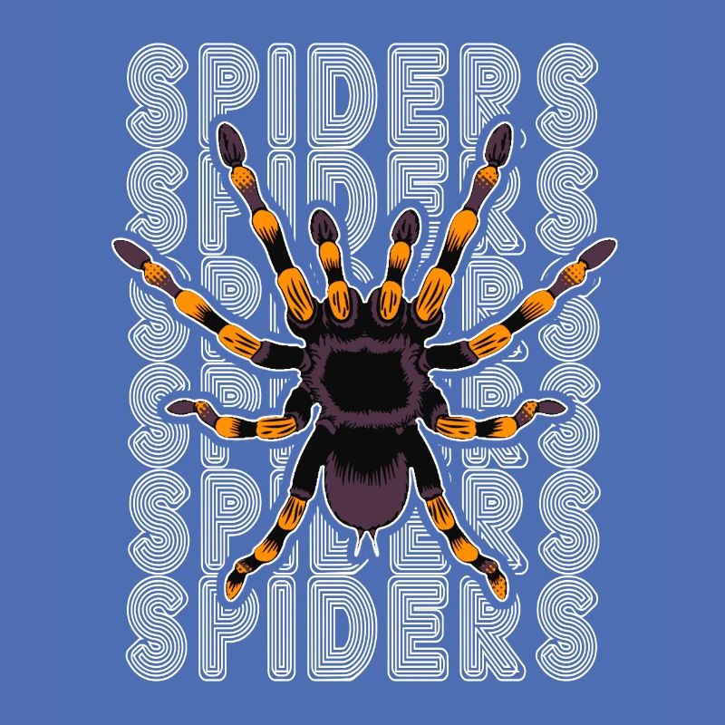 Retro Spider Owner Tarantula 80's Text