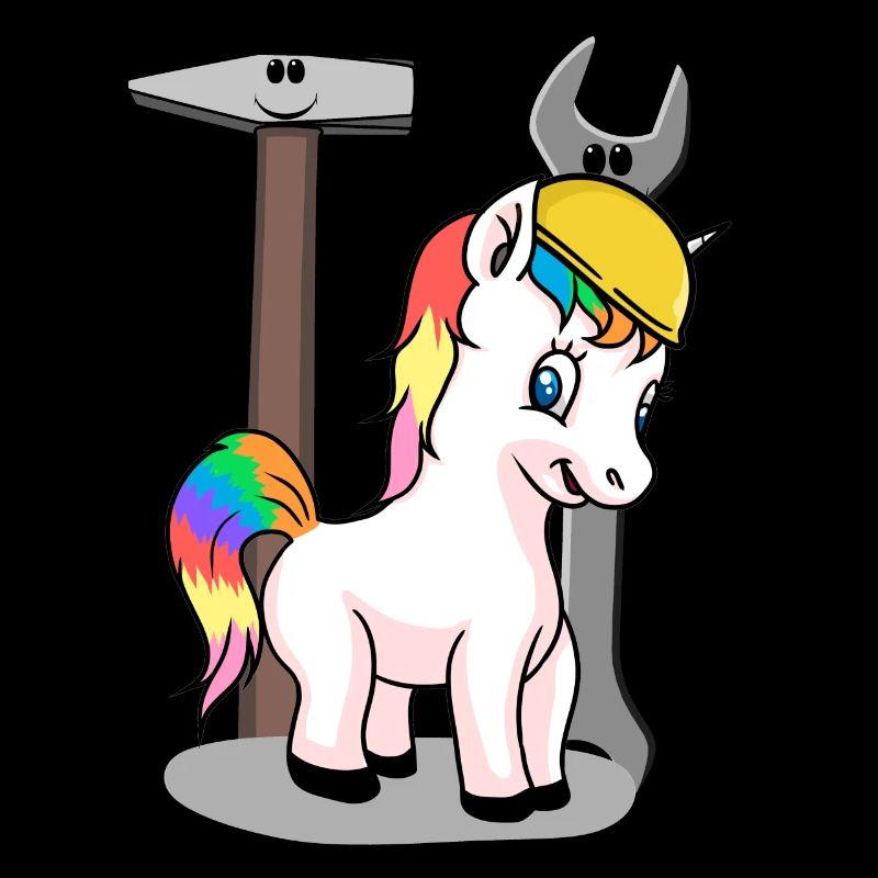 Chantier de construction licorne outil casque de sécurité construire KInder
