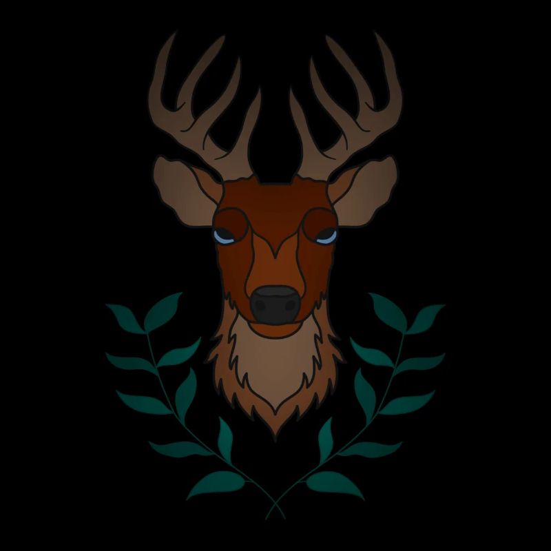 Rothirsch Geweih mit Hirschgeweih