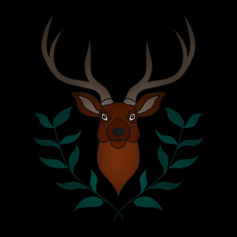 Rothirsch Geweih mit Hirschgeweih