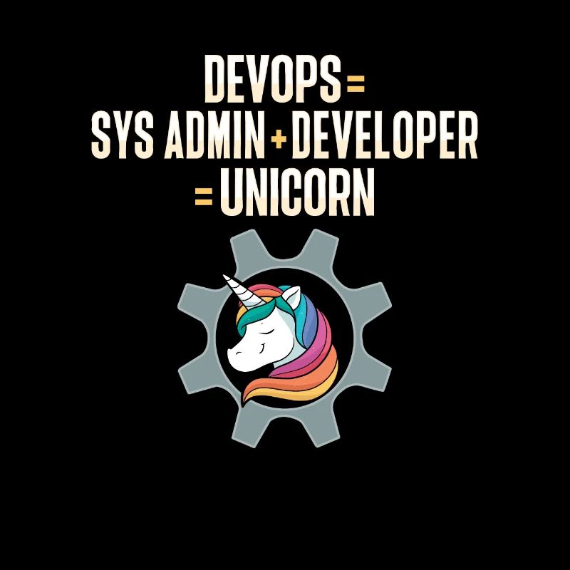 Sys-Admin Entwickler Devops-Ingenieur Einhorn