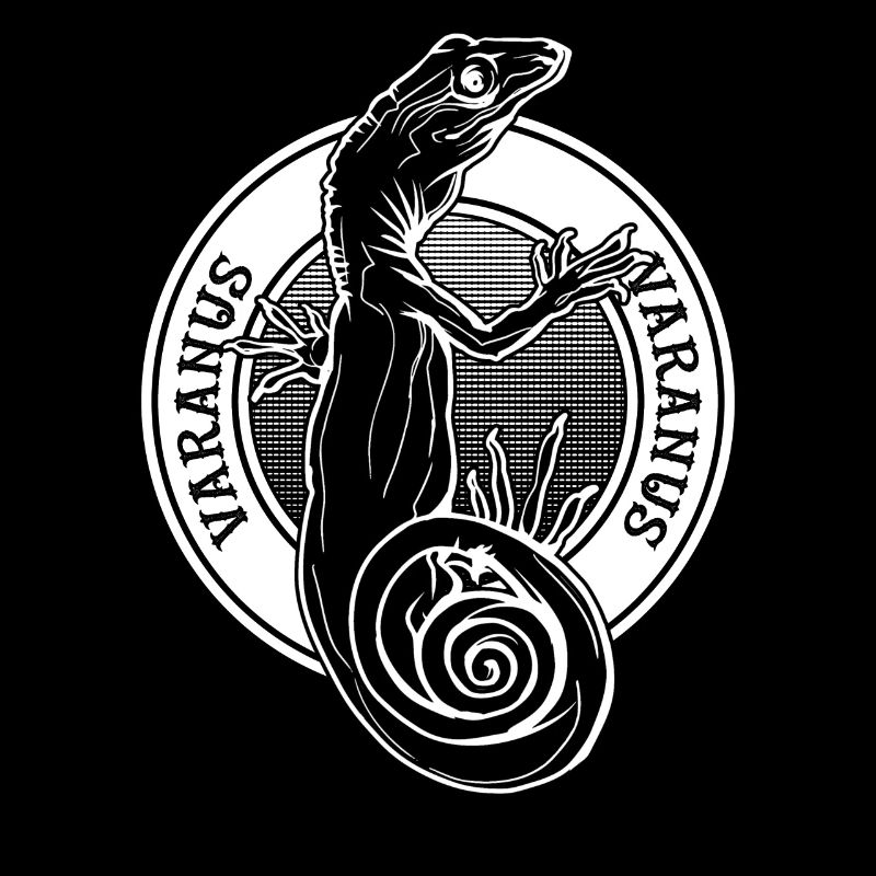 Monitor Lizard Tattoo Style Reptile Keeper Varanus