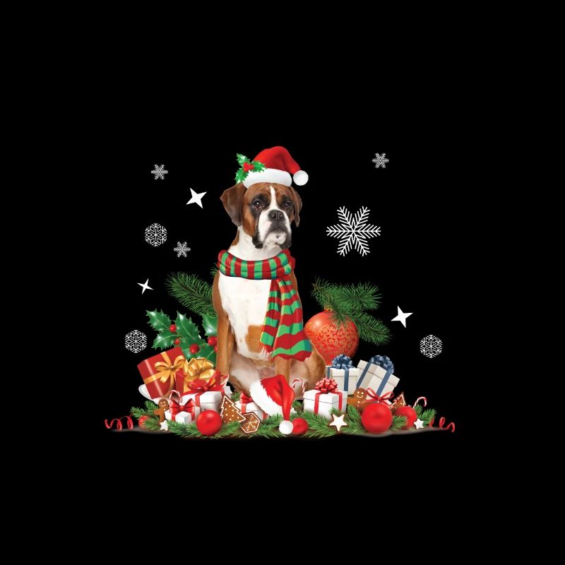 Boxer Chien; Thème de Noël
