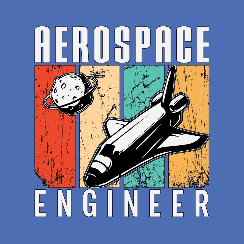 Aerospace Engineer Rocket Space Engineering Retro