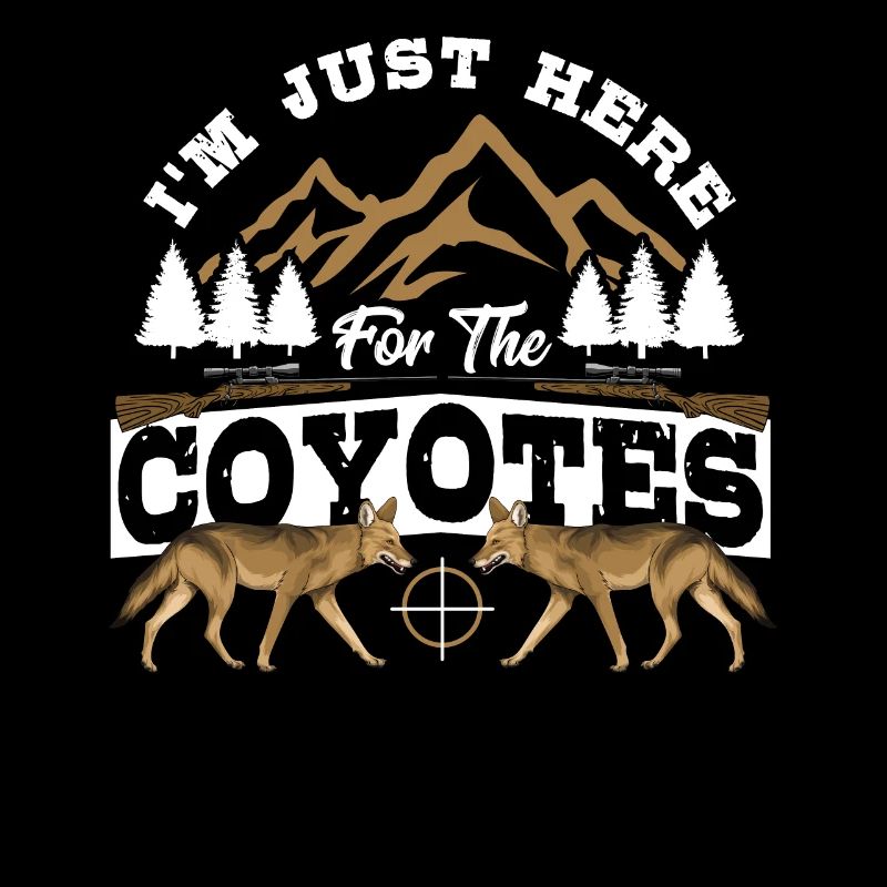 Conception de chasse au coyote pour un chasseur de coyotes