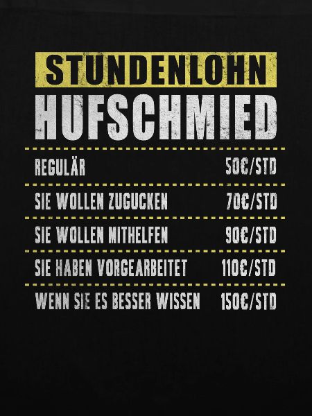 Stundenlohn Hufschmied
